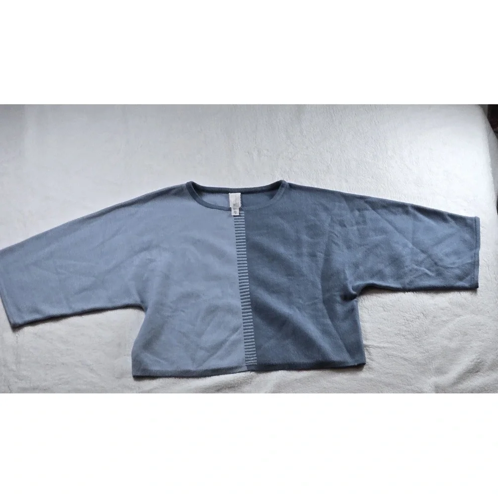 Women's Wynne Layers Kimono Sleeve Sweater Size Large Blue‎ Two Tone